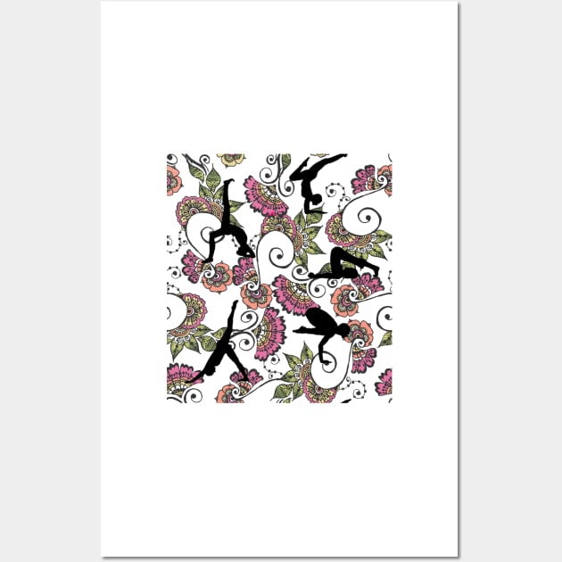 Pattern Ornamental Yoga Wall Art by swarna artz